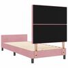 vidaXL Cama Box com cabeceira Rosa 90 x 200 cm Veludo