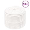 vidaXL Corda de barco 12 mm 50 m polipropileno branco completo