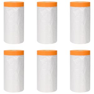 vidaXL Folha de Poeira com Fita Adesiva 6 unid. Transparente HDPE
