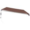 vidaXL Toldo retr&aacute;til autom&aacute;tico com luz LED 600x350 cm castanho