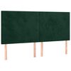 vidaXL Estrutura de cama c/ cabeceira 180x200 cm veludo verde-escuro