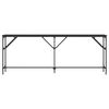 vidaXL Mesa consola 200x29x75 cm derivados de madeira preto