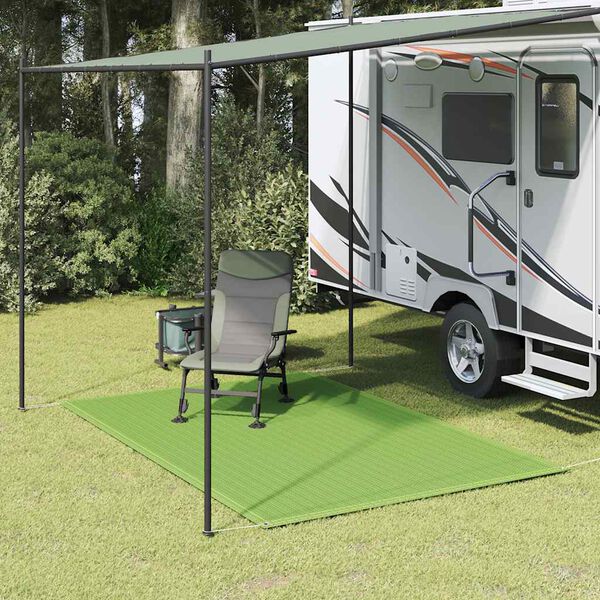 vidaXL Tapete de campismo para tenda 250x200 cm PEAD verde-claro