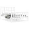 vidaXL Cama sem colch&atilde;o 140x200 cm madeira de pinho maci&ccedil;a branco