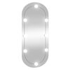 vidaXL Espelho de parede oval com luzes LED 35x80 cm vidro