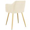 vidaXL Cadeiras de jantar 4 pcs veludo cor creme