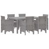 vidaXL Conjunto de Jantar para Jardim 7 pcs Cinzento-claro Rattan Polt