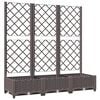 vidaXL Vaso de jardim com treli&ccedil;a marrom 120x40x121,5 cm PP