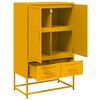 vidaXL Móvel alto 68x39x111,5 cm aço amarelo mostarda