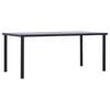 vidaXL Mesa de jantar 180x90x75 cm MDF preto e cinzento cimento