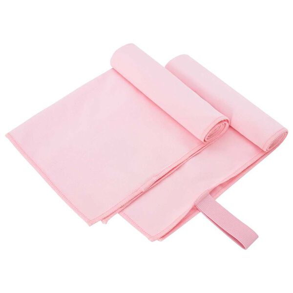 vidaXL Toalhas Esportivas 2 pcs Rosa 50 x 30 cm Poli&eacute;ster e poliamida