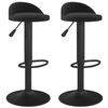 vidaXL Bancos de bar 2 pcs veludo preto