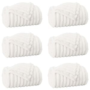 vidaXL Cobertores de Sof&aacute; 6 unid. Branco 150 x 130 cm 2.85 kg L&atilde;