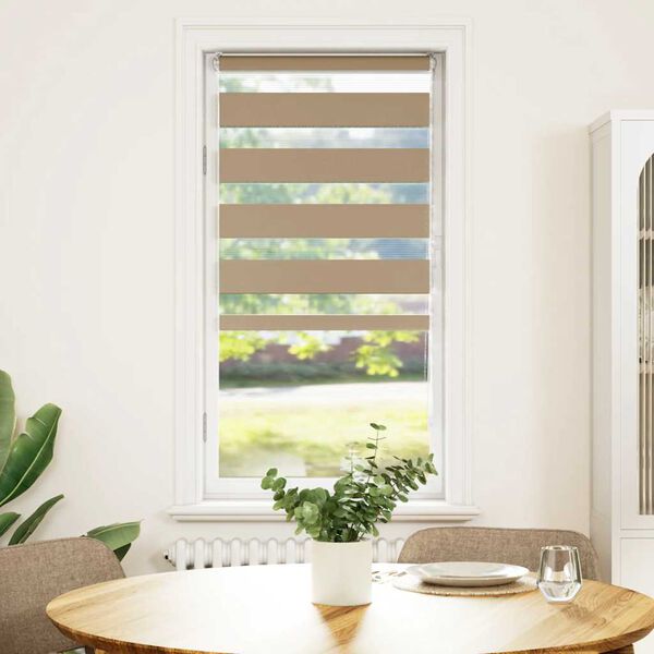 vidaXL Cortina de zebra 65x100 cm largura do tecido 60,9 cm poli&eacute;ster