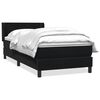 vidaXL Cama com molas/colch&atilde;o 100x220 cm veludo preto