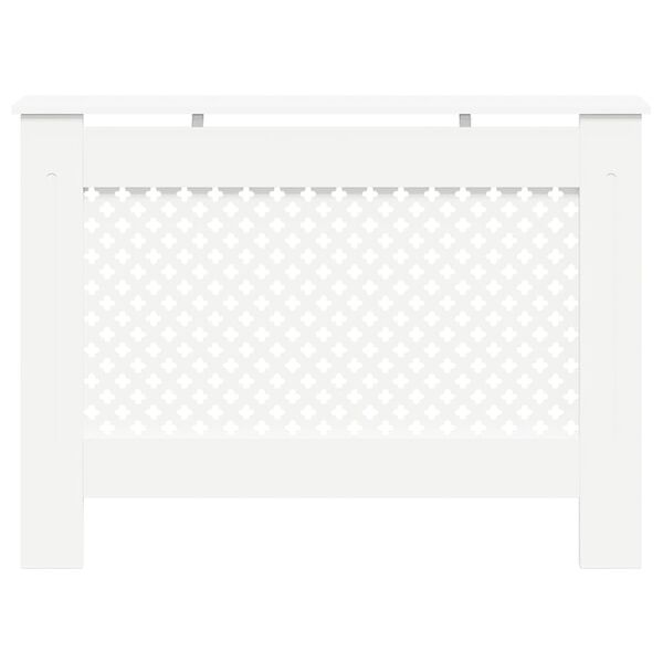 vidaXL Cobertura de radiador 112x19x81,5 cm MDF branco