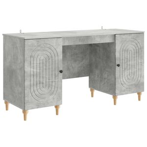 vidaXL Mesa Cinzento Cimento 142,5 x 50 x 75 cm Derivados de Madeira