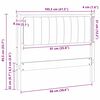 vidaXL Cabeceira estofada Castanho 100 cm Madeira de Pinheiro S&oacute;lida