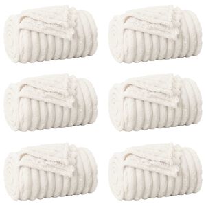 vidaXL Cobertores de Sof&aacute; 6 unid. Creme 150 x 130 cm 2.85 kg L&atilde;
