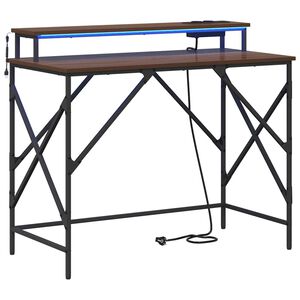 vidaXL Mesa Carvalho Marrom 100 x 50 x 86,5 cm Derivados de Madeira