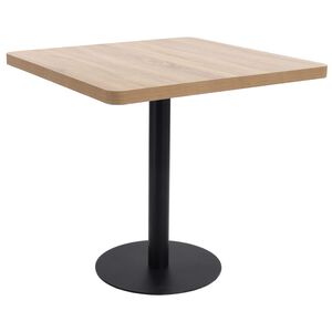 vidaXL Mesa bistr&ocirc; 80x80 cm MDF castanho-claro