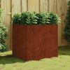 vidaXL Vaso/floreira 80x80x80 cm a&ccedil;o corten