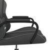 vidaXL Cadeira gaming massagens couro artificial preto e cinzento