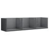 vidaXL Prateleira parede CD 75x18x18cm deriv. madeira cinza brilhante