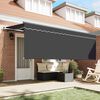 vidaXL Toldo Retr&aacute;til Antracite 400 x 200 cm Poli&eacute;ster e Alum&iacute;nio
