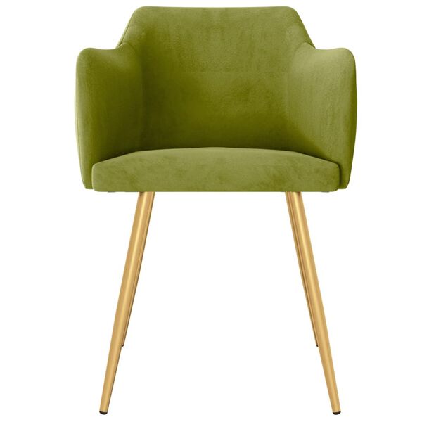 vidaXL Cadeiras de jantar 4 pcs veludo verde-claro