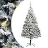 vidaXL &Aacute;rvore de Natal Artificial Branco 210 cm PVC, A&ccedil;o e Pl&aacute;stico
