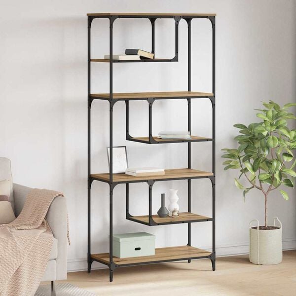 vidaXL Estante carvalho artisiano 81 x 36 x 176 cm Madeira processada