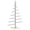 vidaXL &Aacute;rvore de Natal de metal com suporte KUOPIO 180 cm A&ccedil;o Preto