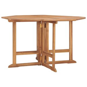 vidaXL Mesa de jantar para jardim dobr&aacute;vel 110x110x75 cm teca maci&ccedil;a