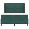 vidaXL Cama Box com colch&atilde;o Verde Escuro 190 x 140 cm Poli&eacute;ster