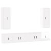 vidaXL 6 pcs conjunto m&oacute;veis de TV madeira processada branco brilhante