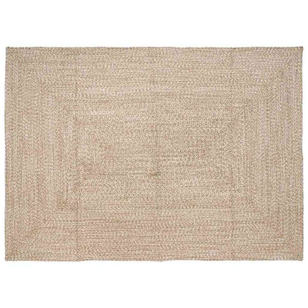 vidaXL Tapetes de &aacute;rea Retangular Natural e Branco 200 x 290 cm