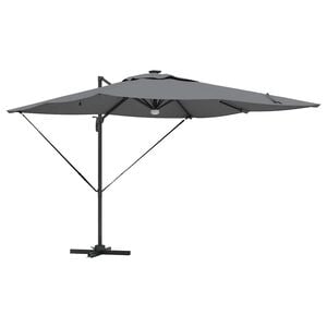 vidaXL Parasol Roma Antracite 286 x 284 x 270 cm Alum&iacute;nio e Poli&eacute;ster