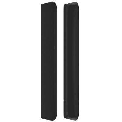 vidaXL Cama com molas/colchão 200x200 cm couro artificial preto
