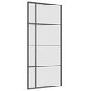 vidaXL Porta deslizante c/ conj. ferragens 90x205cm vidro ESG preto