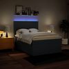 vidaXL Cama com molas/colch&atilde;o 140x190 cm tecido azul