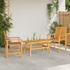 vidaXL Conjunto de Lounge de Jardim 3 pcs Castanho