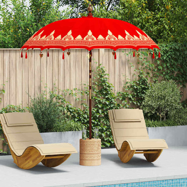 vidaXL Parasol Balin&ecirc;s Vermelho 215 x 215 x 260 cm