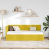 vidaXL Estrutura de Cama de Canto Amarelo 90 cm x 200 cm Veludo