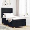 vidaXL Cama Box com colch&atilde;o com cabeceira Preto 140 x 190 cm tecido