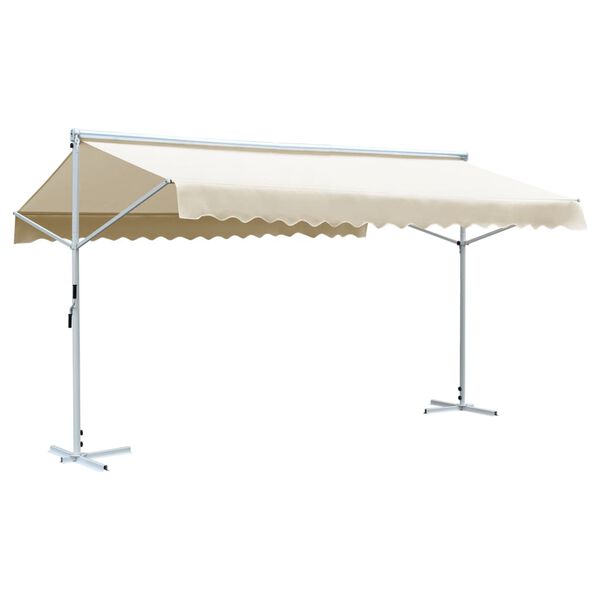 vidaXL Toldo de p&eacute; 600x300 cm creme