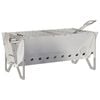 vidaXL Fogueira para Camping 42 x 22 x 18 cm A&ccedil;o inoxid&aacute;vel Prateado