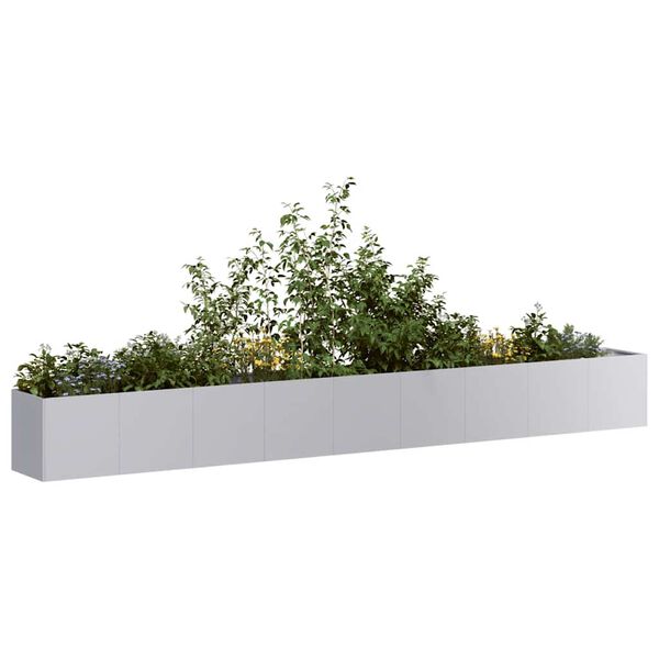 vidaXL Planter 360x40x40 cm aço galvanizado