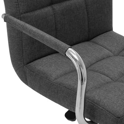 vidaXL Cadeira de bar tecido cinzento-escuro