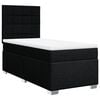 vidaXL Cama com molas/colch&atilde;o 100x200 cm tecido preto